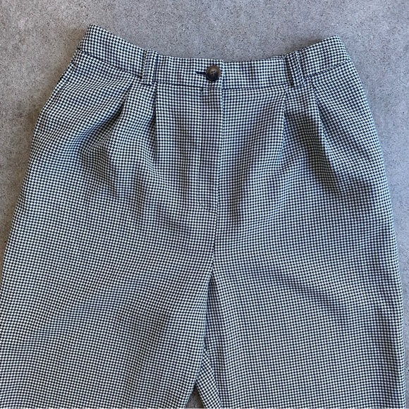 Topshop baggy houndstooth women’s “men’swear” pleated trousers SZ 8 pockets - Picture 4 of 16